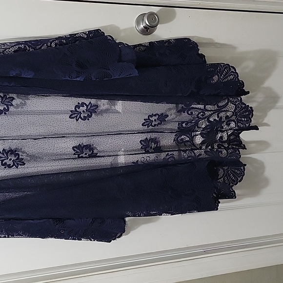 NWT Maurices Floral Lace Dark Blue Kinomo - Picture 2 of 7